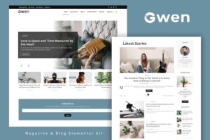 Gwen - Blog & Magazine Elementor Template Kit