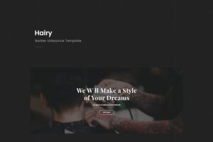Hairy - Barber Unbounce Template