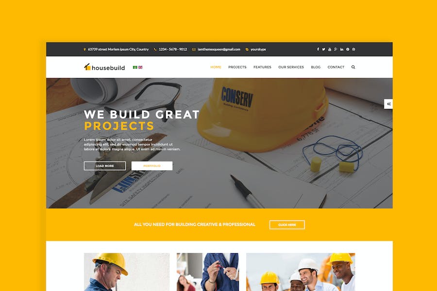 Housebuild - Joomla Construction Business Theme