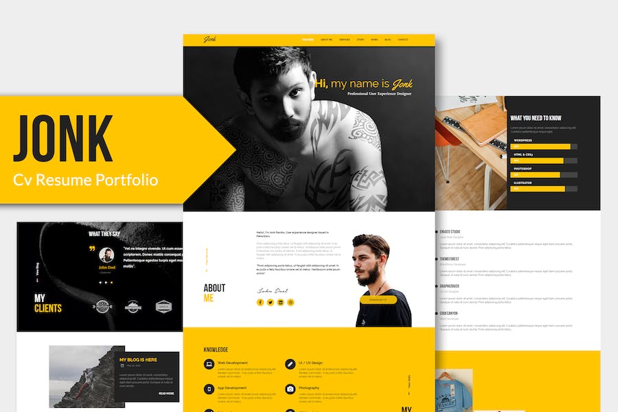 JONK - CV Resume Personal Muse Template YR