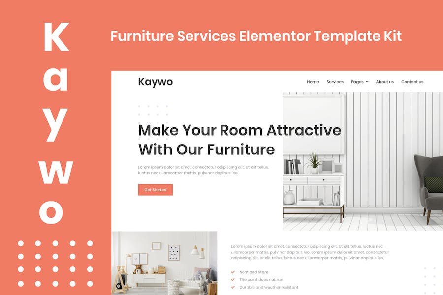 Kaywo - Furniture Services Elementor Template Kit