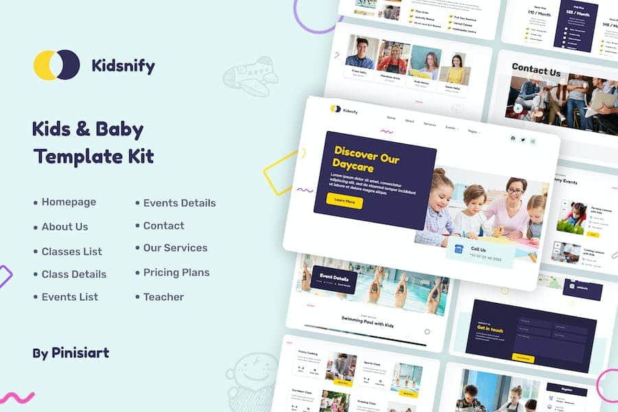 Kidsnify - Kindergarten & Preschool Elementor Template Kit