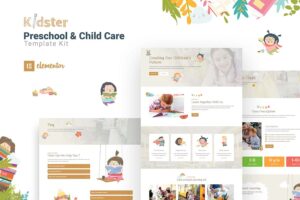 Kidster - Preschool & Childcare Elementor Template Kit