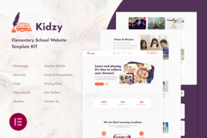 Kidzy - Elementary School Elementor Template Kit