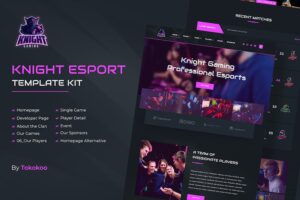 Knight - eSports & Gaming Elementor Template Kit