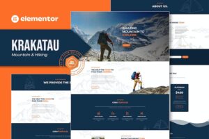 Krakatau - Mountain & Hiking Elementor Template Kit