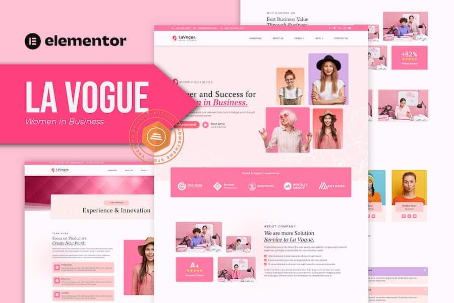 La Vogue - Feminine Business Elementor Template Kit