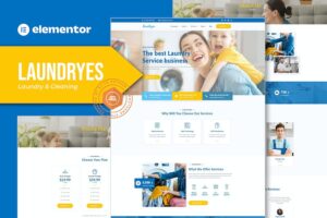 Laundryes - Laundry & Cleaning Elementor Template Kit