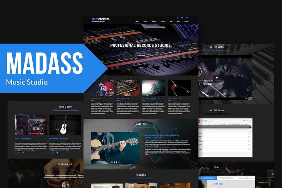 Madass - Music Industry Muse Template