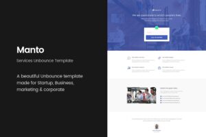 Manto - Services Unbounce Landing Page