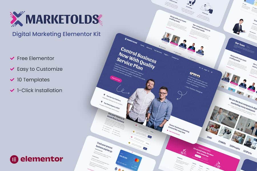 Marketolds - Digital Marketing Elementor Template Kit