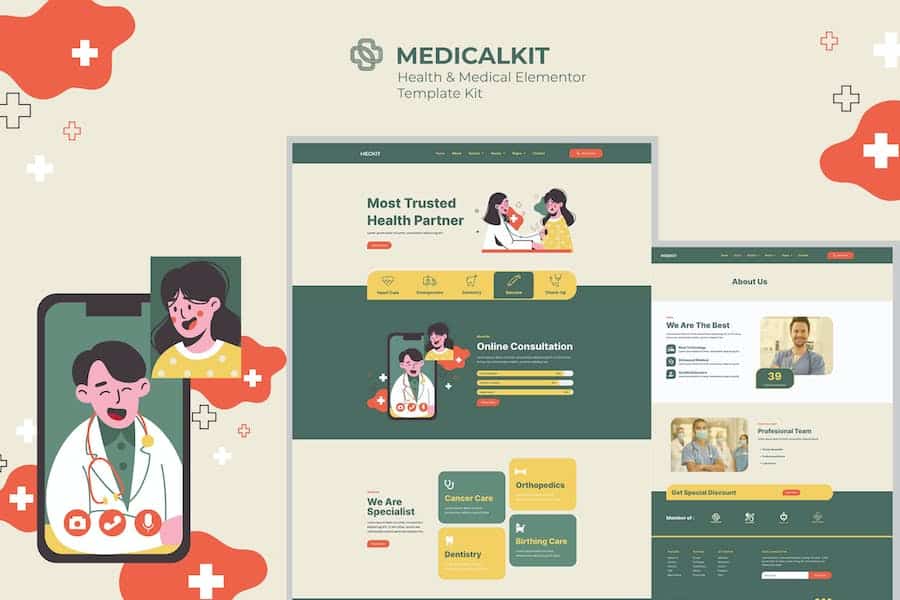 Medicalkit - Health & Clinical Care Elementor Template Kit