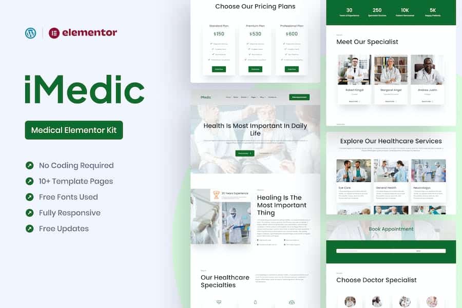 Medicly - Medical Elementor Pro Template Kit