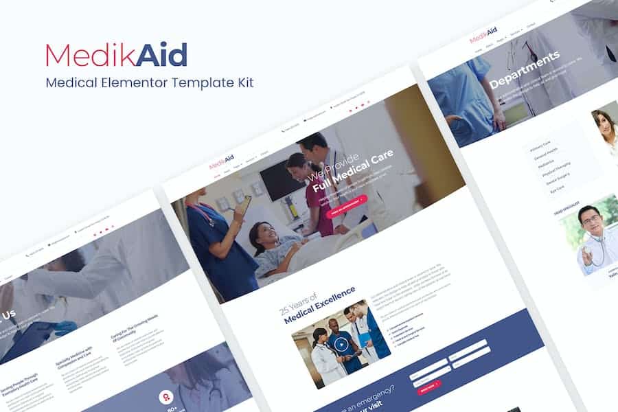 MedikAid - Medical Healthcare Elementor Template Kit