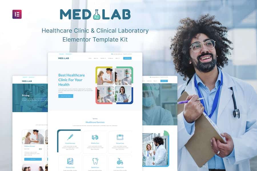 Medilab - Healthcare & Clinical Laboratory Elementor Template Kit