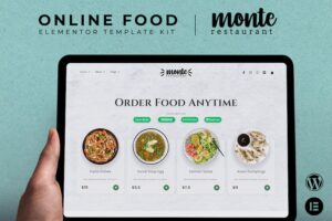 Monte - Online Food Elementor Template Kit