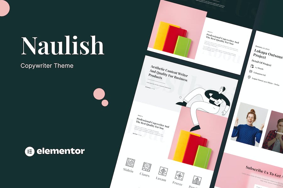 Naulish - Copywriter Elementor Template Kit