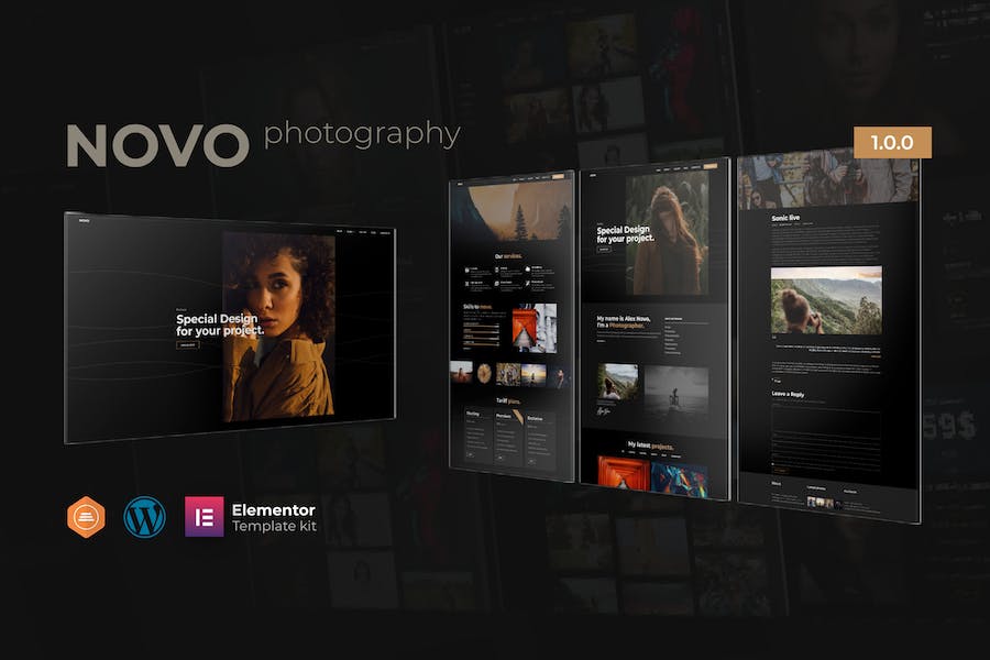 Novo - Photography Elementor Template Kit