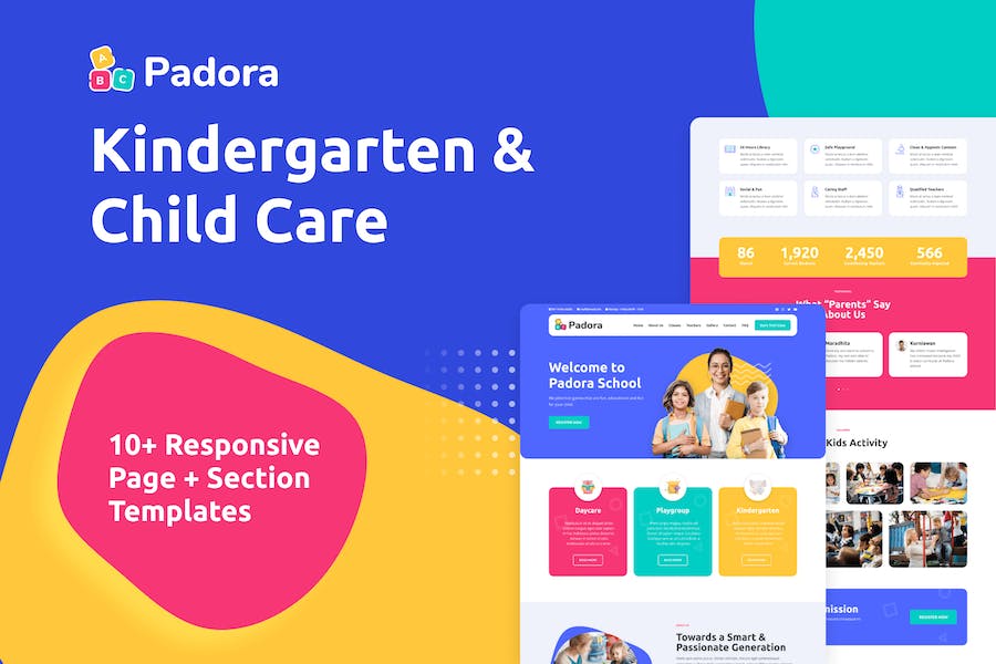 Padora - Kindergarten & Child Care Elementor Template Kit
