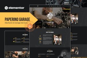 Paperino Garage - Mechanic Elementor Template Kit