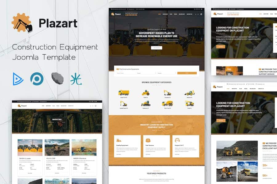 Plazart - Construction Equipment Joomla Template