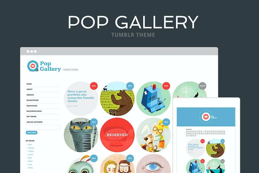 Pop Gallery Tumblr Theme