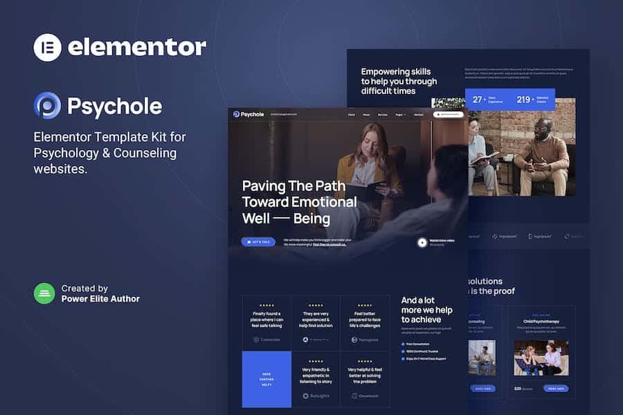 Psychole - Psychology and Counseling Elementor Template Kit