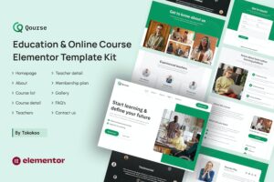 Qourse - Education & Online Course Elementor Template Kit