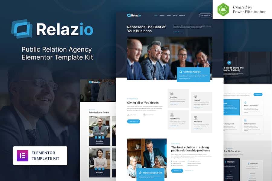 Relazio - Public Relation Agency Elementor Template Kit