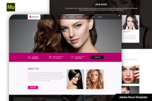 Responsive Hair and Beauty Salon Adobe Muse