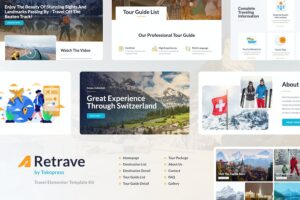 Retrave - Travel & Tour Agency Elementor Template Kit