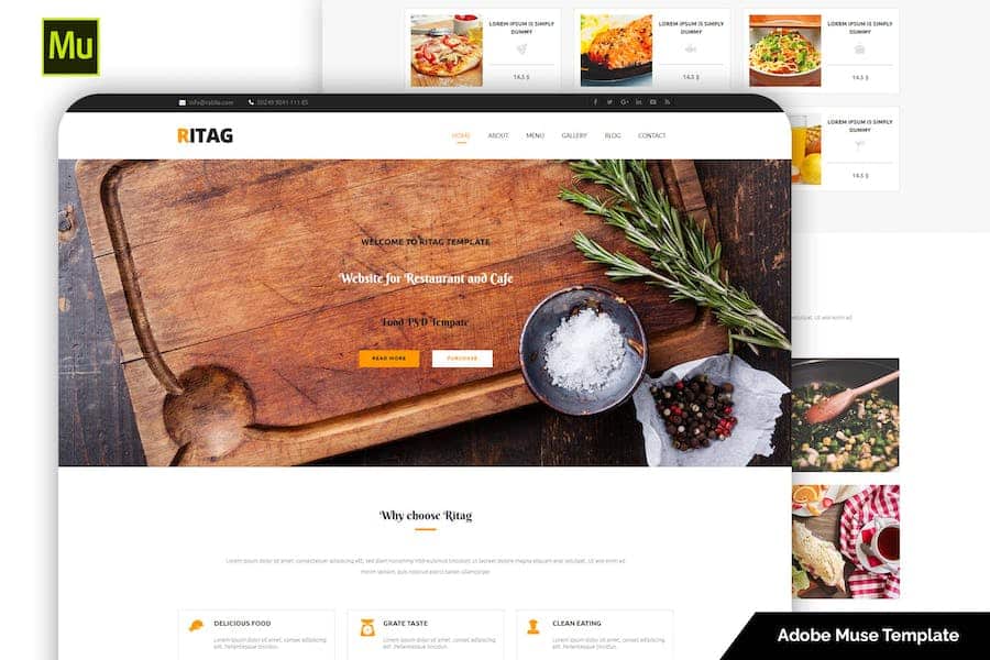 Ritag - Responsive Food & Restaurant Template