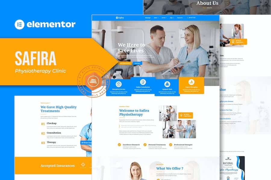 Safira - Physiotherapy Elementor Template Kit