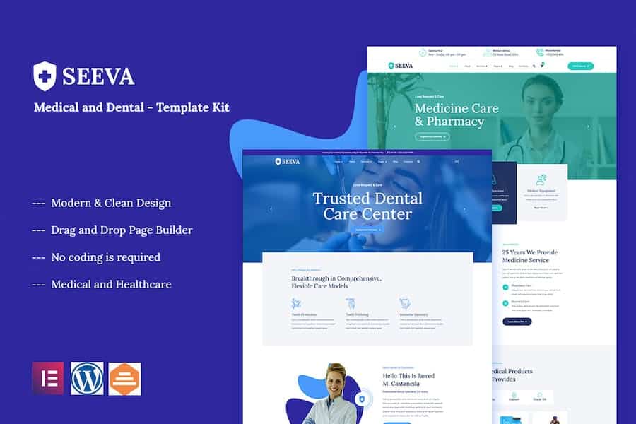 Seeva - Medical & Dental Elementor Template Kit