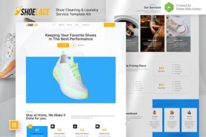 Shoelace - Shoes Cleaning & Laundry Service Elementor Template Kit