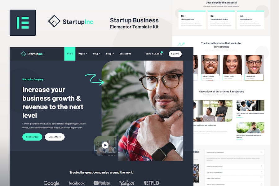 StartupInc - Startup Business Elementor Pro Template Kit