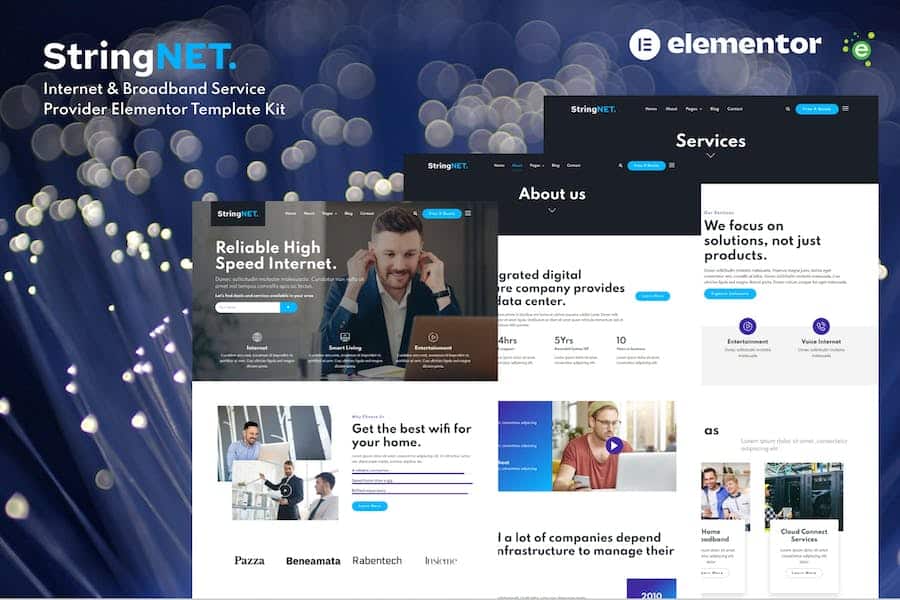 StringNET - Internet & Broadband Service Provider Elementor Template Kit