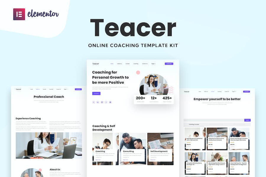 Teacer - Online Coaching Elementor Template Kit