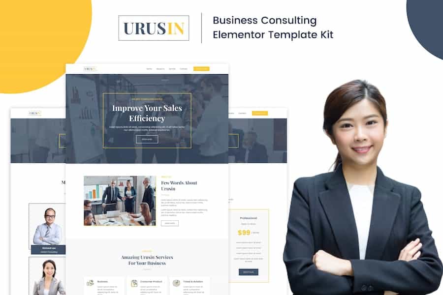 Urusin - Business Consulting Elementor Template Kit