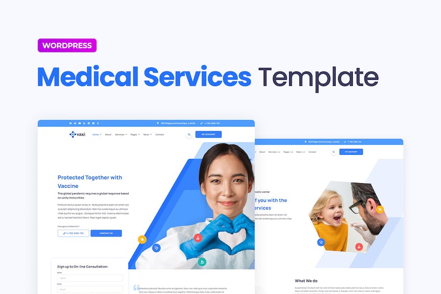 Vaxi - Covid-19 Vaccination & Health Services Elementor Template Kit