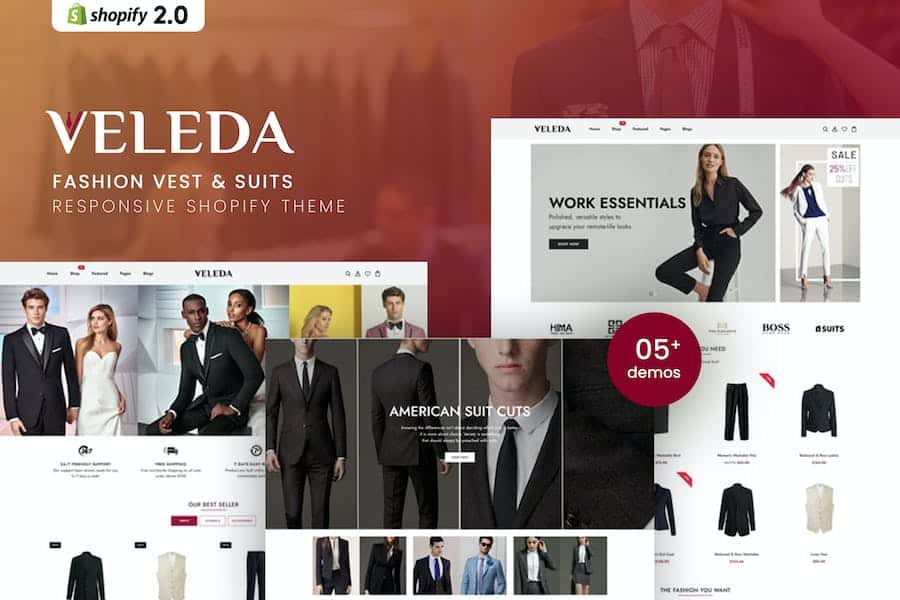 Veleda - Fashion Vest & Suits Shopify Theme