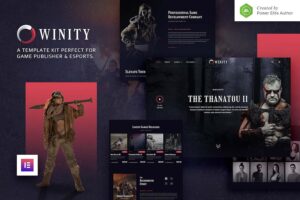 Winity - Game Publisher & eSports Elementor Template Kit