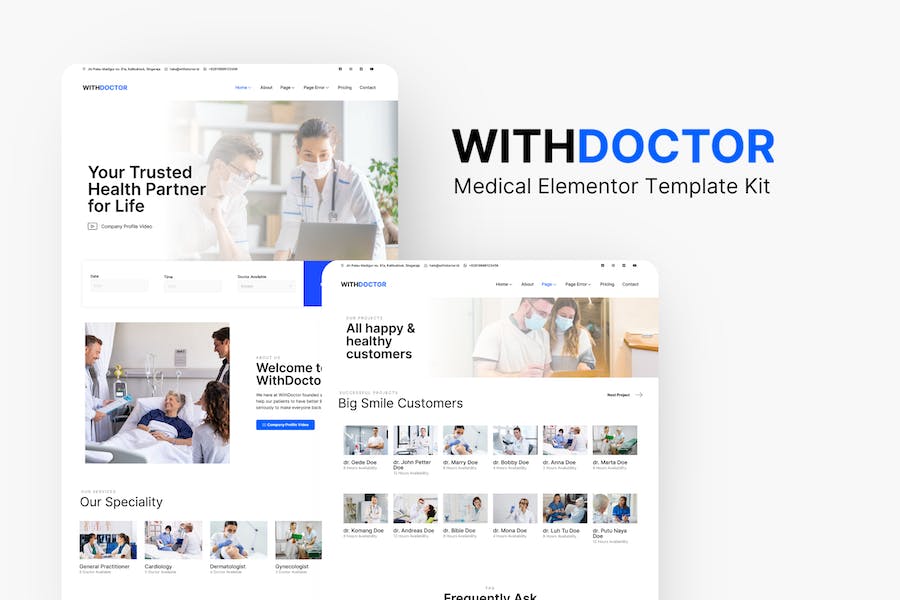 WithDoctor - Medical Elementor Template Kit