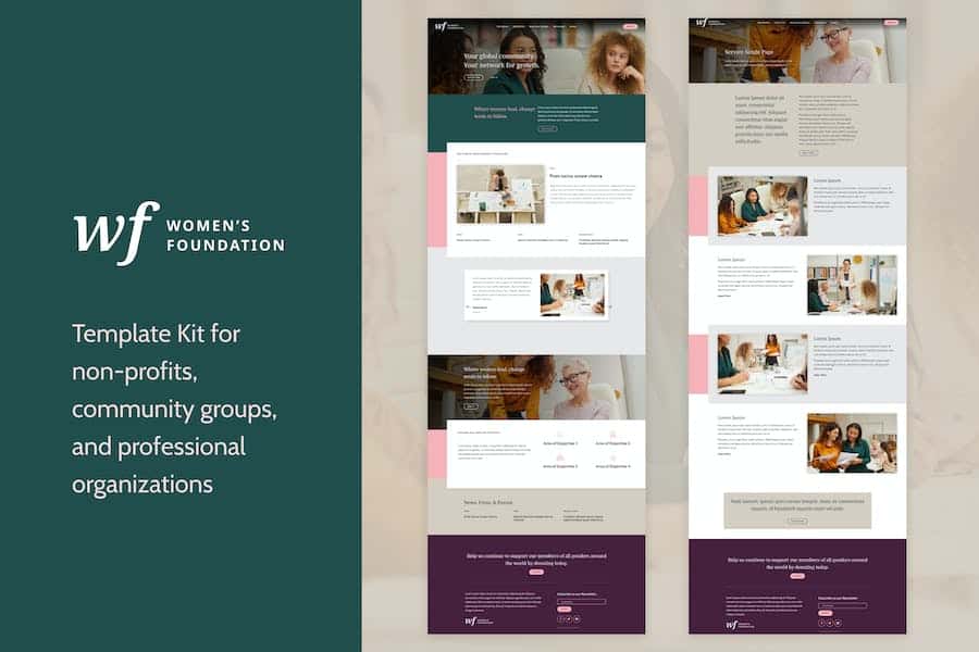 Women’s Foundation - Non-Profit WordPress Elementor Template Kit