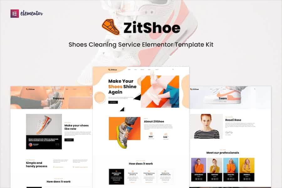 Zitshoe - Shoes Cleaning Service Elementor Template Kit