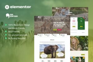 Zooventour - Safari & Zoo Elementor Pro Template Kit